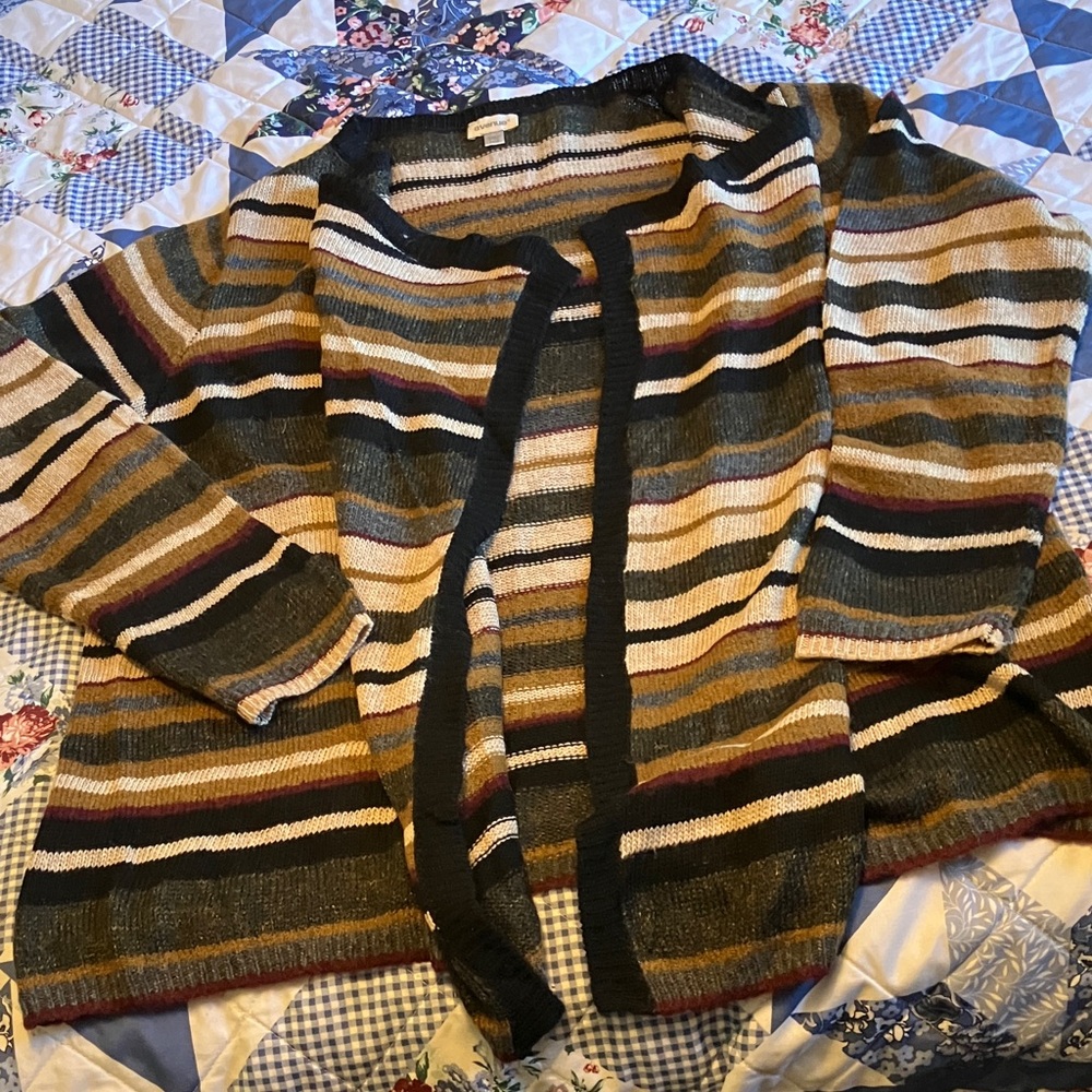 Avenue Multicolor Striped Cardigan - Picture 2 of 7